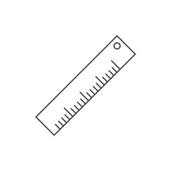 Leinwandbilder - Ruler icon template color editable. Measurement ruler symbol vector sign isolated on white background. Simple logo vector illustration for graphic and web design.
