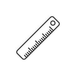 Leinwandbilder - Ruler icon template color editable. Measurement ruler symbol vector sign isolated on white background. Simple logo vector illustration for graphic and web design.