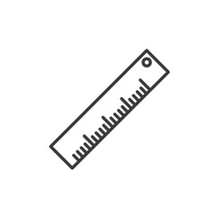 Poster - Ruler icon template color editable. Measurement ruler symbol vector sign isolated on white background. Simple logo vector illustration for graphic and web design.