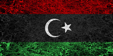 Wall Mural - Flag of Libya.