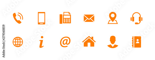 Fotografía Set of contact icons