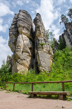 Sandstone Rocks In Broumov National Natural Reservation In Czech Republic 