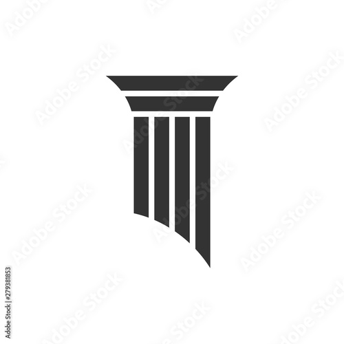 Cuadros en Lienzo Pillar Logo for Lawyer Firm Illustration Design. Vector EPS 10.