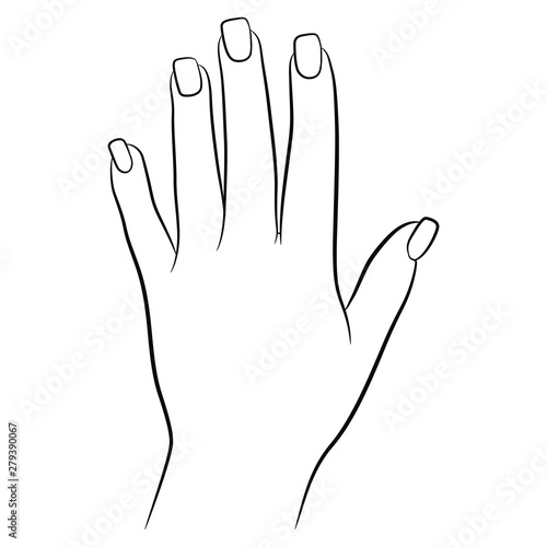 Printable Hand Template With Nails - Printable Templates Free