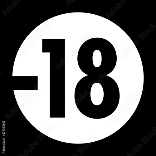 Restriction pictogram for children under 18 in France Tableau sur Toile