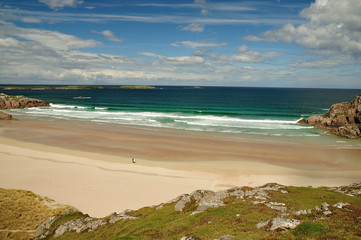 Sandy beach on the north coast of Scotland