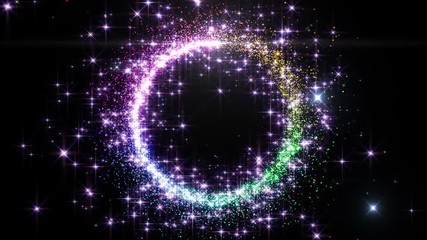 Wall Mural - opening glitter sparkling particles intro