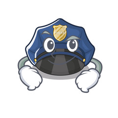 Sticker - Smirking police hat in the character shape