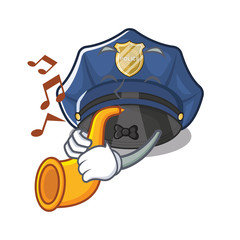 Sticker - With trumpet police hat in the cartoon cupboard