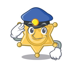 Poster - Police star badge police isolated in mascot