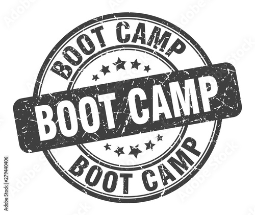 Fotomural boot camp stamp. boot camp round grunge sign. boot camp