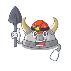 Sticker - Miner viking helmet toys on mascot table