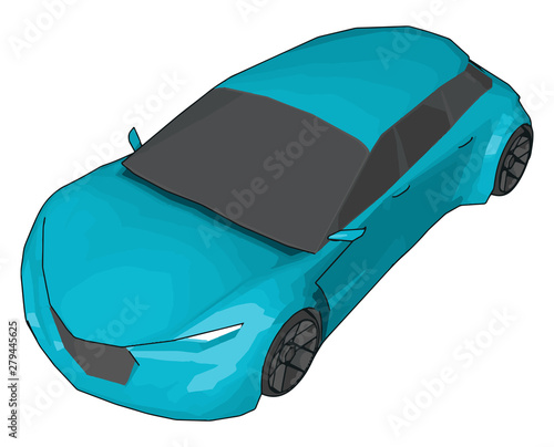 Light blue lamborghini gallardo, illustration, vector on white background Fototapet