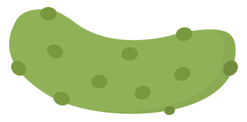 Poster - Fresh cucumber, illustration, vector on white background.