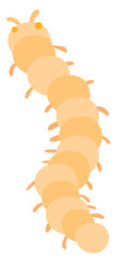 Poster - Centipede flat, illustration, vector on white background.