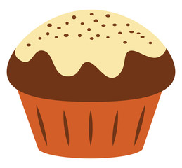 Sticker - Puncake, illustration, vector on white background.