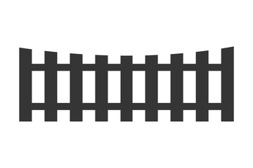 Poster - Fence icon trendy template color editable. Fence symbol vector sign isolated on white background. Simple logo vector illustration for graphic and web design.