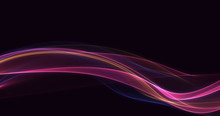 Colorful Smooth Flowing Neon Wave Background