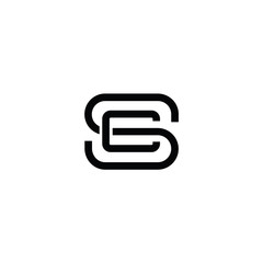 Canvas Print - DS letters initial logo design vector