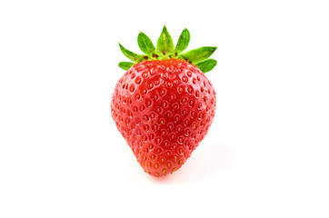 Wall Mural - Strawberry berries isolated on white background. Organic food.