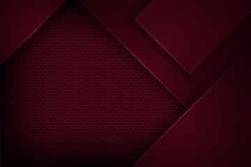 dark red abstract vector background with overlapping characteristics.