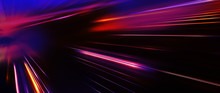 Panoramic High Speed Technology Concept, Light Abstract Background