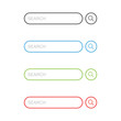 © HM Design - Set of search bars, flat web design elements