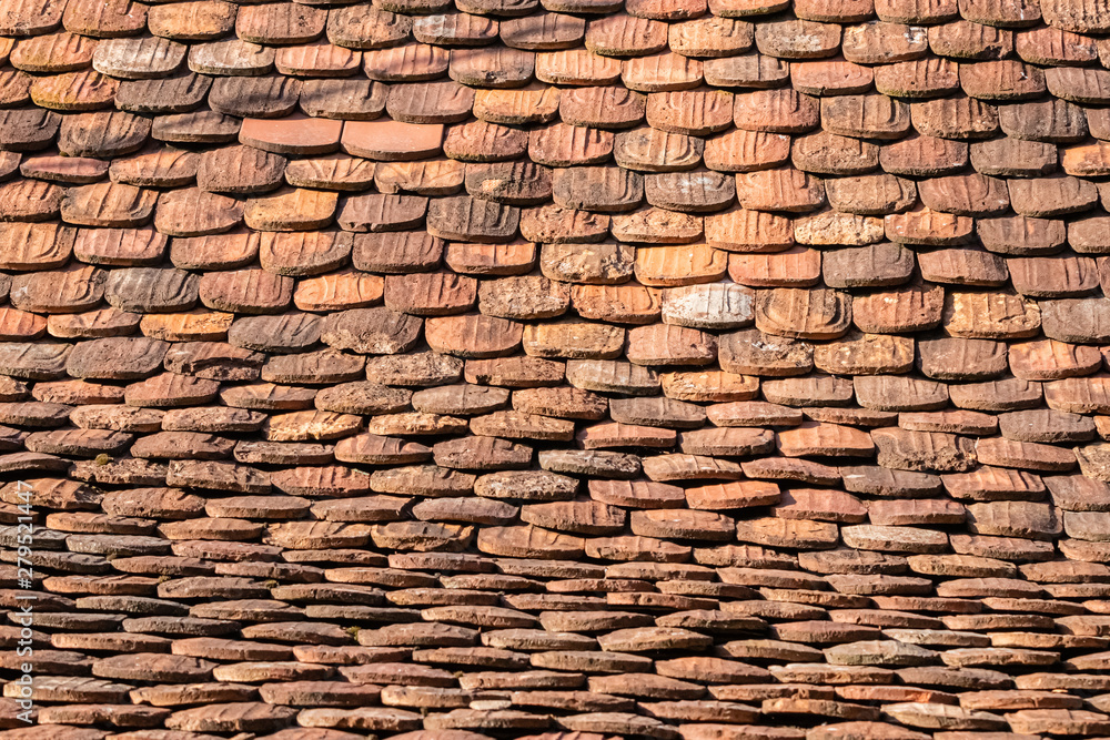 tile alignment of a roof Stock Photo | Adobe Stock