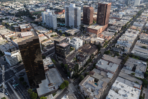 Aerial view of condos, apar...