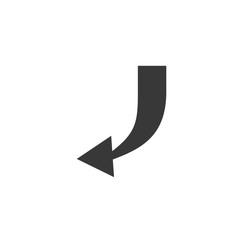 Fototapete - Arrow icon template color editable. Arrow symbol vector sign isolated on white background. Simple logo vector illustration for graphic and web design.