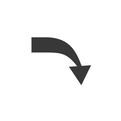Fototapete - Arrow icon template color editable. Arrow symbol vector sign isolated on white background. Simple logo vector illustration for graphic and web design.