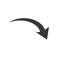 Fototapete - Arrow icon template color editable. Arrow symbol vector sign isolated on white background. Simple logo vector illustration for graphic and web design.