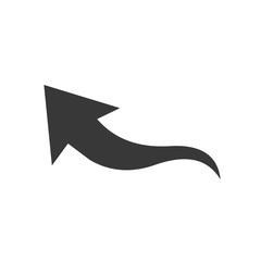 Fototapete - Arrow icon template color editable. Arrow symbol vector sign isolated on white background. Simple logo vector illustration for graphic and web design.