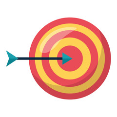 Canvas Print - target arrow success isolated icon