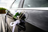 Fototapeta Niebo - samochód ślub dekoracje
