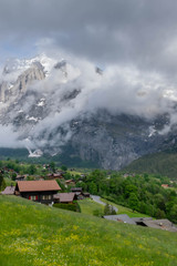 Wall Mural - Beautiful scenery of Grindelwald village in Switzerland's Alps