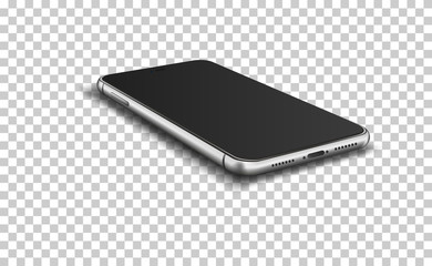 smart phone with blank screen.