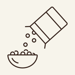 Poster - Cornflakes line icon. Fast, breakfast, crispy. Food concept. Vector illustration can be used for topics like food, culinary, nourishment