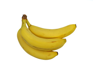 Fresh natural looking banana isolated on white background