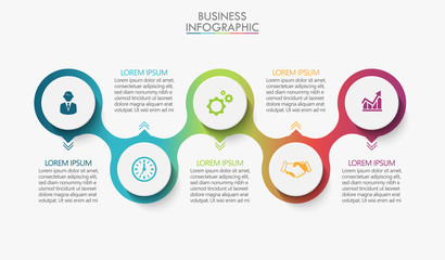 Wall Mural - business data visualization. timeline infographic icons designed for abstract background template mi