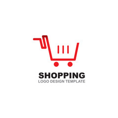 Sticker - Shopping cart logo design vector template