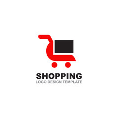 Canvas Print - Shopping cart logo design vector template