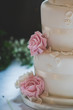 Wedding cake with flowers 