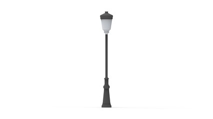 3d rendering of a street lamppost isolated in white background