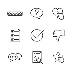 Fototapete - Icons Set of Survey Related Vector Simple Line. Management line icons. Startup strategy and Employees linear icons. The illustrations are a vector, Startup and Teamwork symbols.