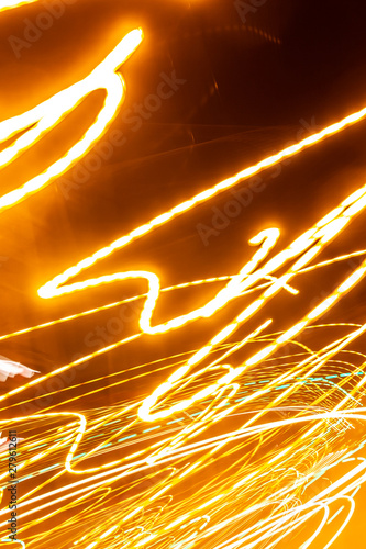 Creative Photography With Unusual Pattern Of Dancing Light Or Neon