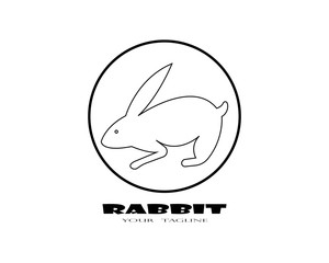 Wall Mural - Rabbit Logo template vector icon illustration design