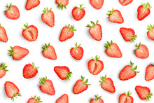 Strawberry Seamless Slices As Pattern