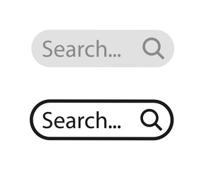 Aufkleber - Search bar web page internet browser element design, search box template isolated – vector for stock