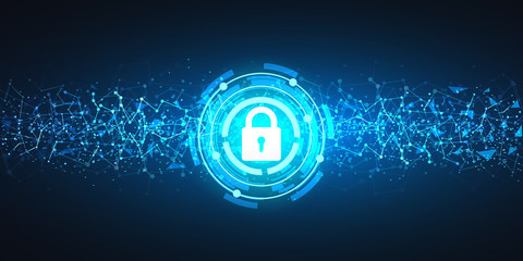 Futuristic blue technology background – for stock